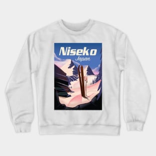 Niseko Hokkaido vintage style ski poster Crewneck Sweatshirt